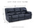 Ashley Leesworth Dark Brown Power Reclining Sofa