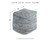 Ashley Chevron Blue Pouf