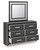 Ashley Birmonton Black Dresser and Mirror