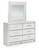 Ashley Birmonton White Dresser and Mirror