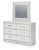 Ashley Birmonton White Dresser and Mirror