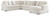 Ashley Chessington Ivory 4-Piece Sectional with Chaise