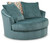 Ashley Laylabrook Teal Oversized Swivel Accent Chair