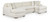 Ashley Chessington Ivory 3-Piece Sectional with Double Chaise