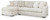 Ashley Chessington Ivory 2-Piece Sectional with Chaise