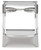 Ashley Chaseton Clear Silver Finish Accent Table