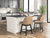 Ashley Neymorton Dark Grayish Brown Counter Height Barstool (Set of 2)
