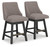 Ashley Neymorton Dark Grayish Brown Counter Height Barstool (Set of 2)