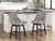 Ashley Neymorton Dark Grayish Brown Counter Height Barstool (Set of 2)