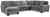 Benchcraft Birkdale Court Gray 3-Piece Sectional with Chaise