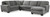 Benchcraft Birkdale Court Gray 3-Piece Sectional with Chaise 32402/17/34/66