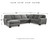 Benchcraft Birkdale Court Gray 3-Piece Sectional with Chaise 32402/17/34/66