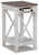 Ashley Adalane White Gray Accent Table
