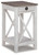 Ashley Adalane White Gray Accent Table