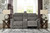 Ashley Next-Gen Durapella Slate Power Reclining Loveseat with Console