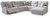 Ashley Acklen Place Pewter 6-Piece Power Reclining Sectional with Chaise 93605/31/46/57/62/77/79