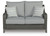 Ashley Elite Park Gray Outdoor Loveseat with Cushion
