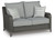 Ashley Elite Park Gray Outdoor Loveseat with Cushion