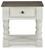 Ashley Havalance White Gray End Table