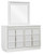 Ashley Chalanna White Dresser and Mirror