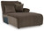 Ashley Top Tier Chocolate 3-Piece Reclining Sofa Chaise Sectional