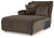 Ashley Top Tier Chocolate 3-Piece Reclining Sofa Chaise Sectional