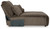 Ashley Top Tier Chocolate 3-Piece Reclining Sofa Chaise Sectional