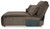 Ashley Top Tier Chocolate 3-Piece Reclining Sofa Chaise Sectional