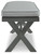 Ashley Elite Park Gray Outdoor Bench with Cushion