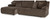 Ashley Top Tier Chocolate 3-Piece Reclining Sofa Chaise Sectional 92705/05/19/41