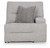 Ashley Acklen Place Pewter 3-Piece Sectional