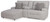 Ashley Acklen Place Pewter 3-Piece Power Reclining Sectional Sofa with Chaise