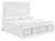 Ashley Chalanna White California King Upholstered Storage Bed