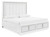 Ashley Chalanna White California King Upholstered Storage Bed