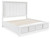 Ashley Chalanna White California King Upholstered Storage Bed