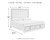 Ashley Chalanna White California King Upholstered Storage Bed
