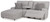 Ashley Acklen Place Pewter 3-Piece Power Reclining Sectional Sofa with Chaise 93605/57/62/79