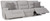 Ashley Acklen Place Pewter 3-Piece Power Reclining Sectional Sofa