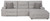 Ashley Acklen Place Pewter 3-Piece Power Reclining Sectional