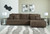 Ashley Top Tier Chocolate 3-Piece Reclining Sectional Sofa Chaise