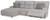 Ashley Acklen Place Pewter 3-Piece Power Reclining Sectional 93605/46/62/79