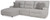 Ashley Acklen Place Pewter 3-Piece Power Reclining Sectional 93605/46/62/79