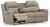 Ashley Lavenhorne Umber Reclining Sofa with Drop Down Table
