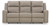 Ashley Lavenhorne Umber Reclining Sofa with Drop Down Table