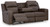 Ashley Lavenhorne Umber Reclining Sofa with Drop Down Table
