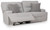 Ashley Acklen Place Pewter 2-Piece Power Reclining Sectional Loveseat