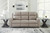 Ashley Lavenhorne Pebble Reclining Sofa with Drop Down Table