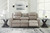 Ashley Lavenhorne Pebble Reclining Sofa with Drop Down Table
