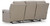 Ashley Lavenhorne Pebble Reclining Sofa with Drop Down Table