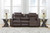 Ashley Lavenhorne Pebble Reclining Sofa with Drop Down Table